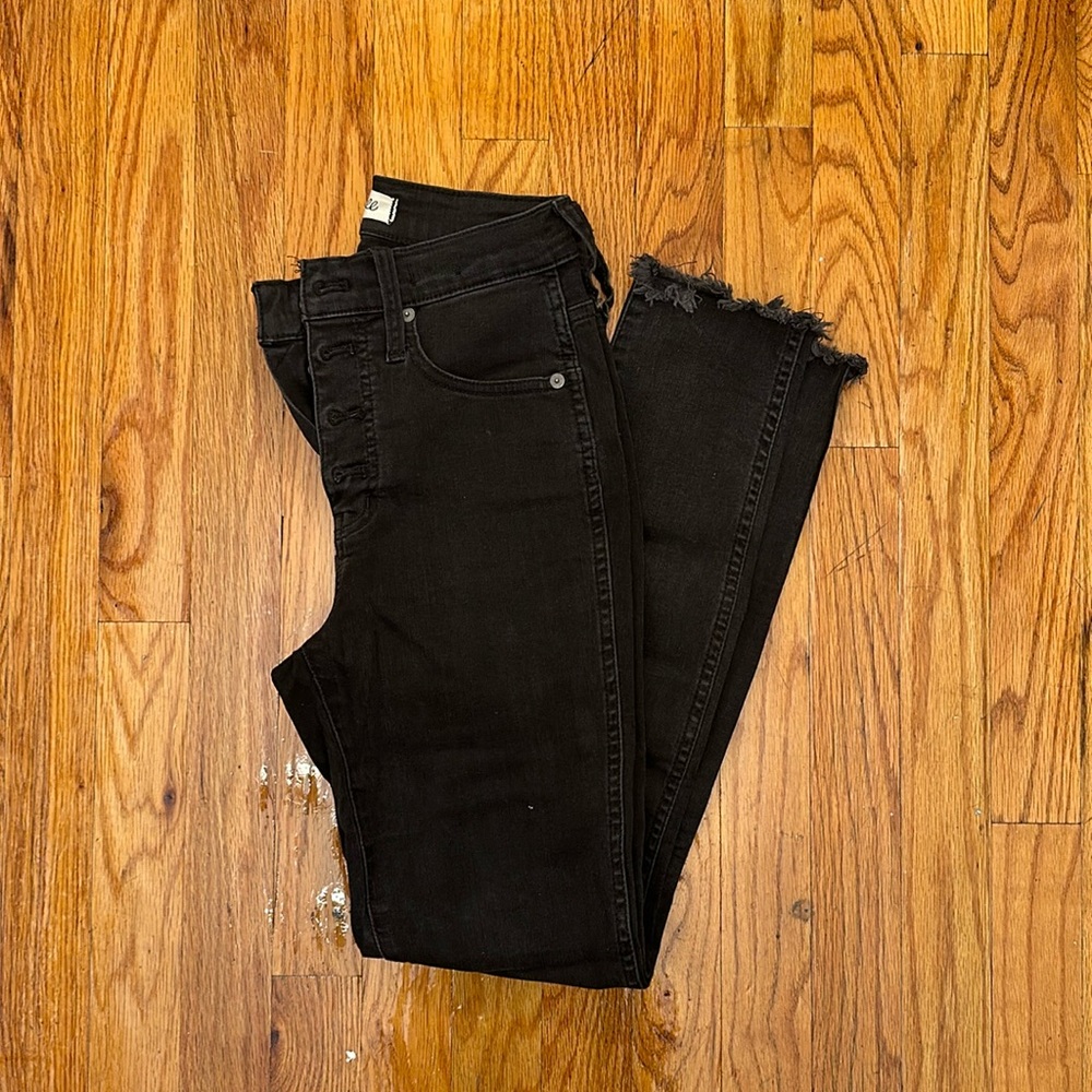 Madewell high rise skinny black jeans size 24 (runs large)